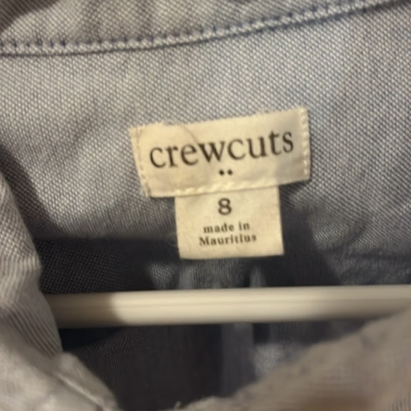 Crew cuts size 8 blue collared shirt in like new condition - Picture 2 of 3